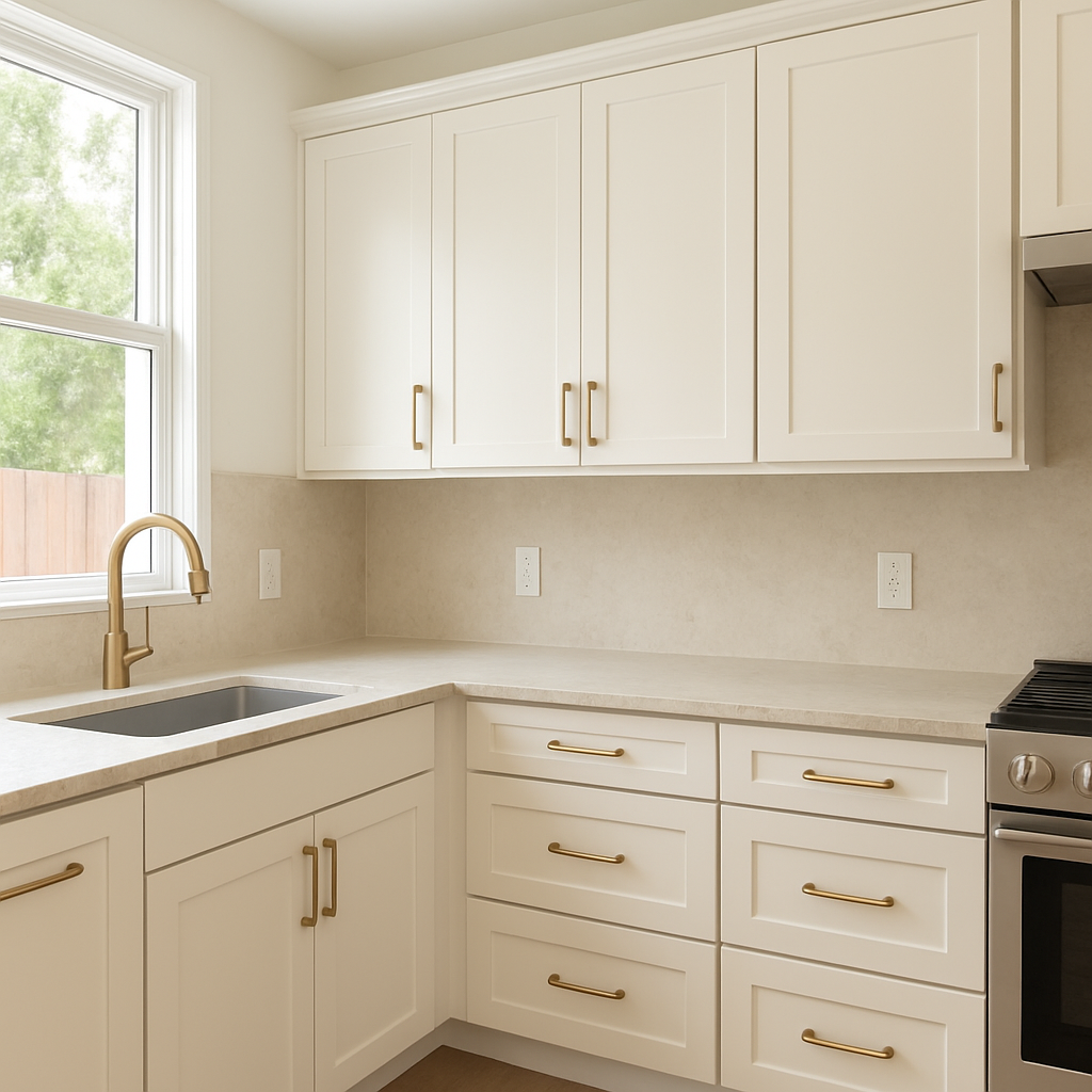 Detailed cabinet painting work by Austin, Texas Painting